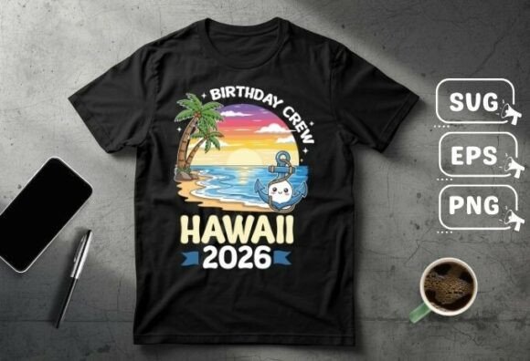 A Design Review of the Hawaii 2026 Birthday Crew Tropical Beach Graphic