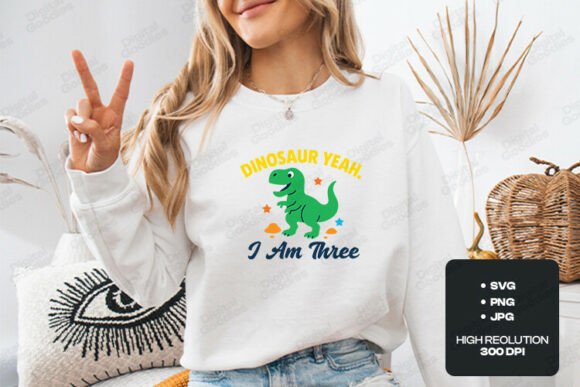 A Dinosaur Birthday T-Shirt Design for Joyful Branding