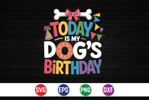 A Dog Birthday Design for T-Shirt Graphics & Marketing