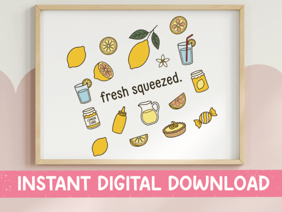 A Fresh Squeezed Lemon Design for Branding & T-Shirt Graphics