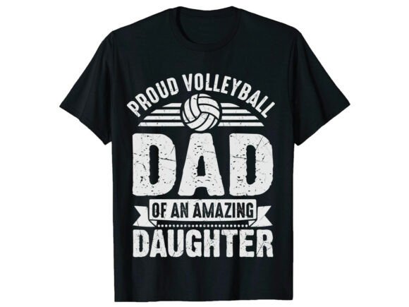 A Modern Volleyball Dad Design for T-Shirts and Graphics