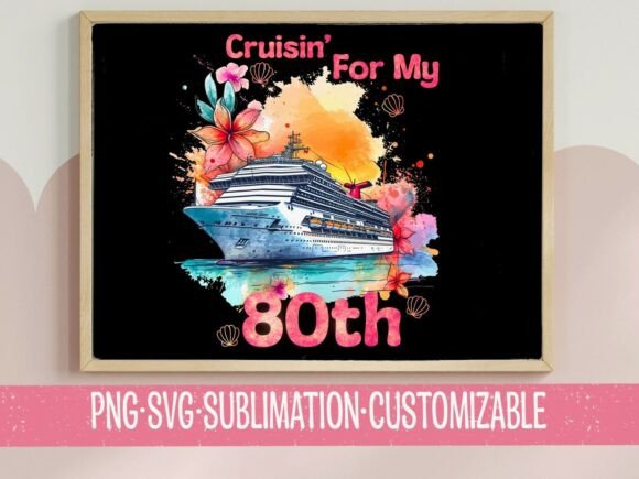 An SVG Graphic for 80th Birthday T-Shirt Designs