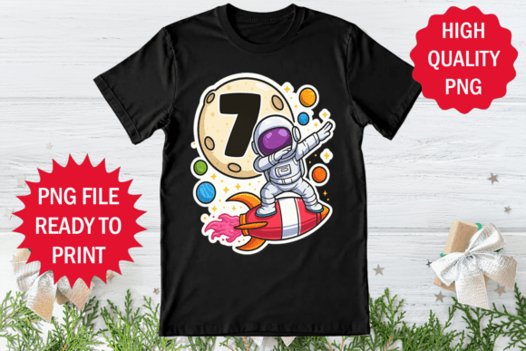 Astronaut Birthday Graphics for a Boy’s T-Shirt Designs