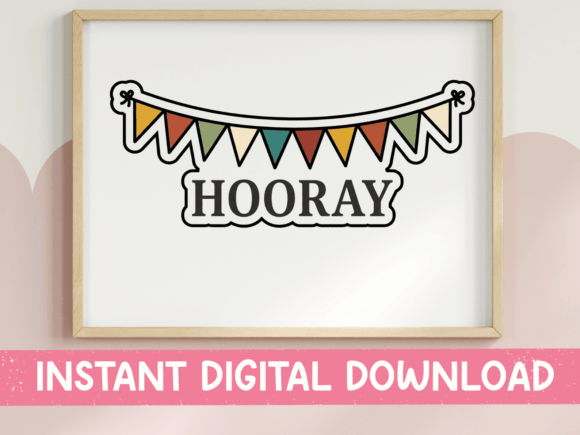 Hooray Celebration Bunting Banner: A Versatile Graphics Asset