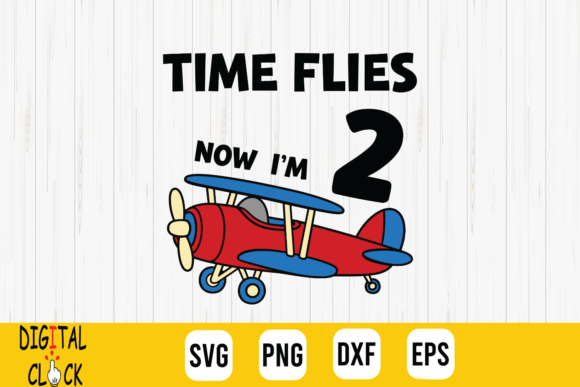 Integrating the Airplane Birthday Time Flies Graphics for T-Shirt Designs